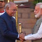 Modi handshake with President of India