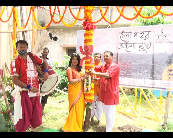 শহিদনগর সর্বোজনীন দুর্গোত্সব ক্লাবের খুঁটিপুজো